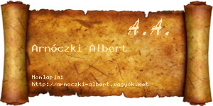 Arnóczki Albert névjegykártya